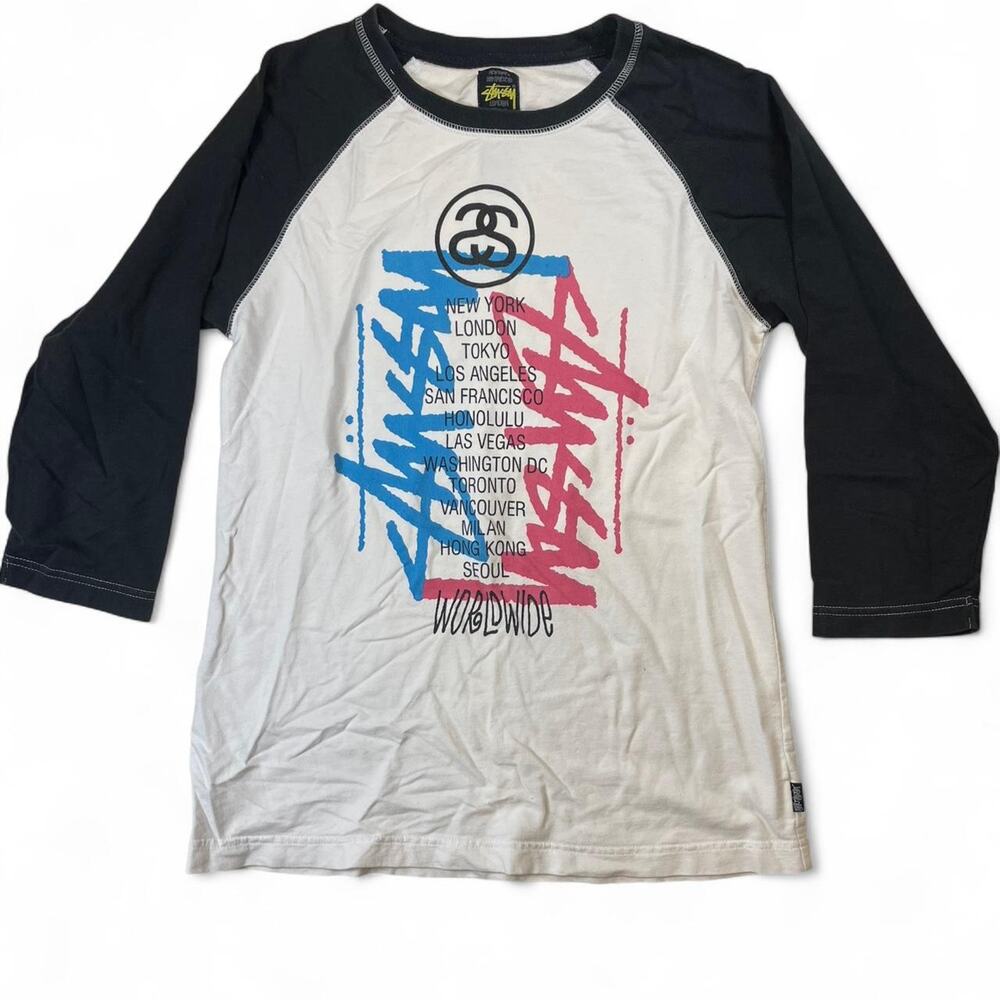 Cool vintage stussy world wide tee
